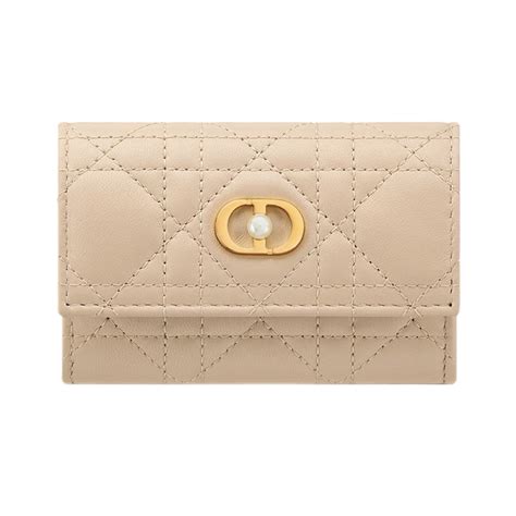 Dior Jolie Glycine Wallet Powder Beige Cannage Leather 